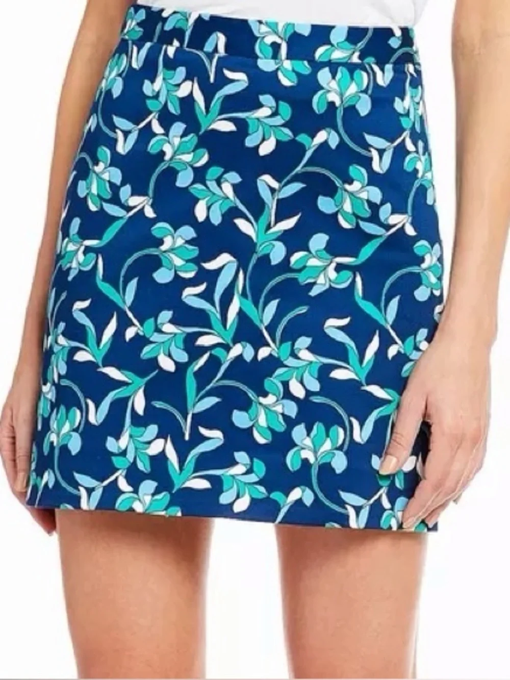 Draper James Navy Blue Floral Mini Skirt